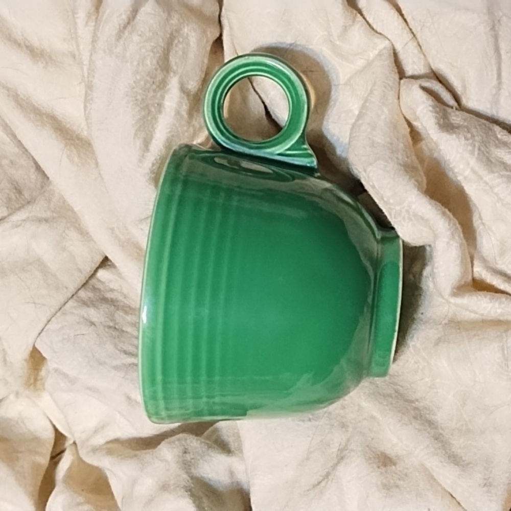 Fiestaware Footed Ring-Handled cup in Medium Green (older) color